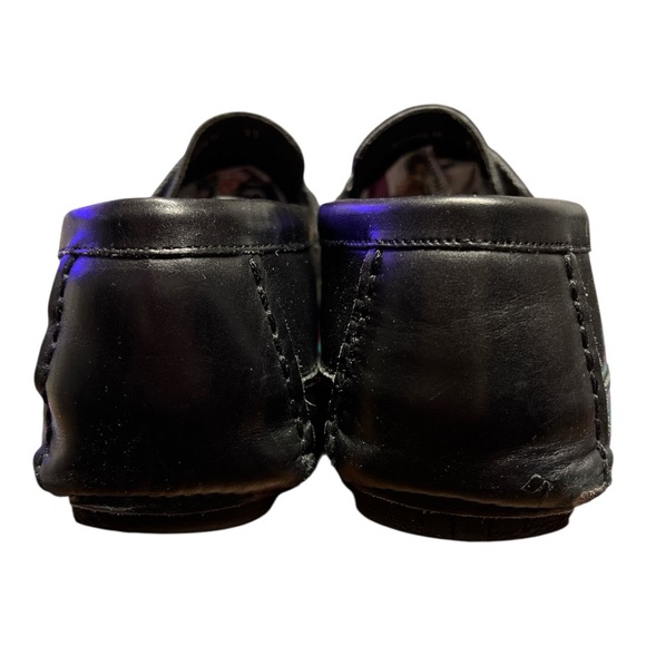 Bruno Magli Black Leather Loafers Sleek Slip-On Design - size 11, GUC - Picture 5 of 7